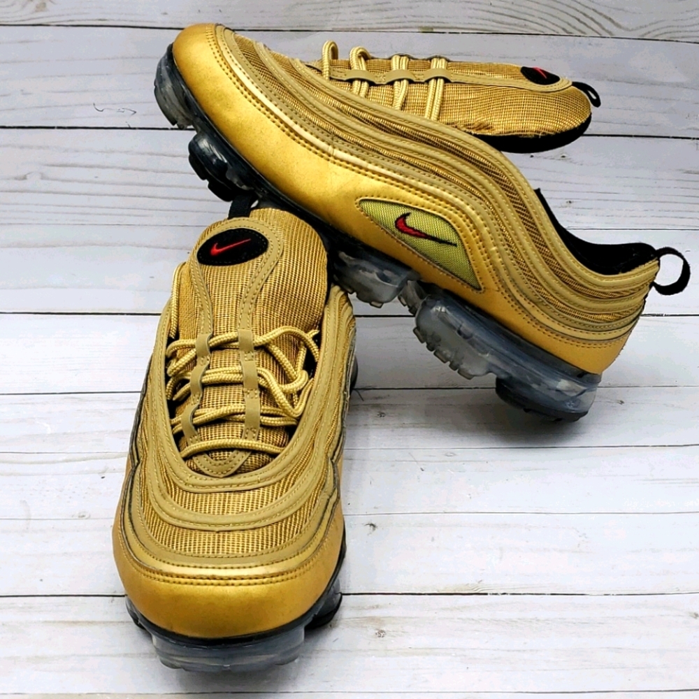 NIKE AIR VAPORMAX 97 METALLIC GOLD MEN'S SHOES